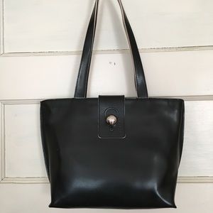 Furla black leather purse